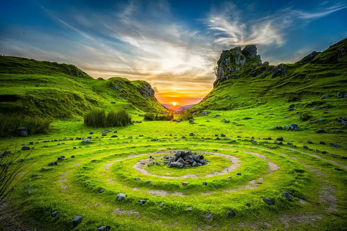 A ring of green in a hidden valley